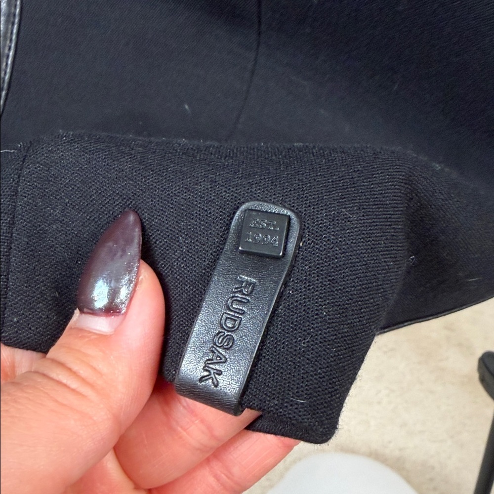 RUDSAK Black Trench Coat with Faux Fur Collar - Picture 5 of 9